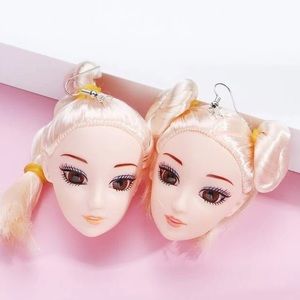 Unique Doll Head Drop Earrings